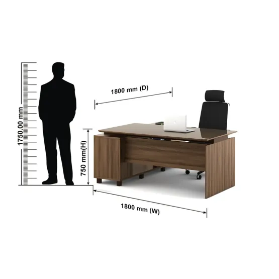 Chief Director Suit With Storage 1800(w)x1800(d)x750(h)-lh - Capachino