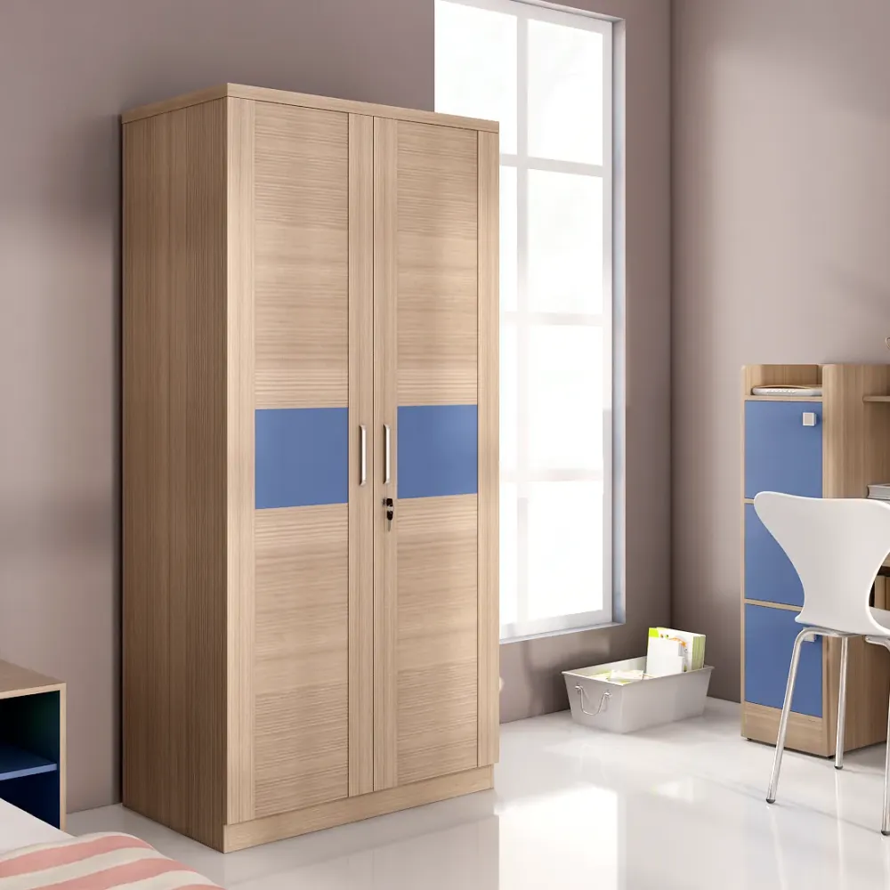 Kosmo Coral 2 Door Wardrobe - Drift Wood