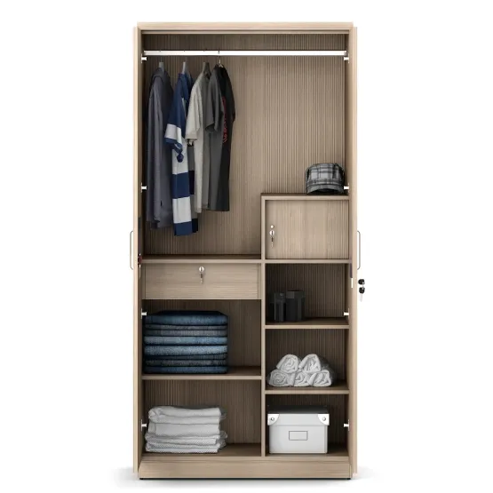 Kosmo Coral 2 Door Wardrobe - Drift Wood