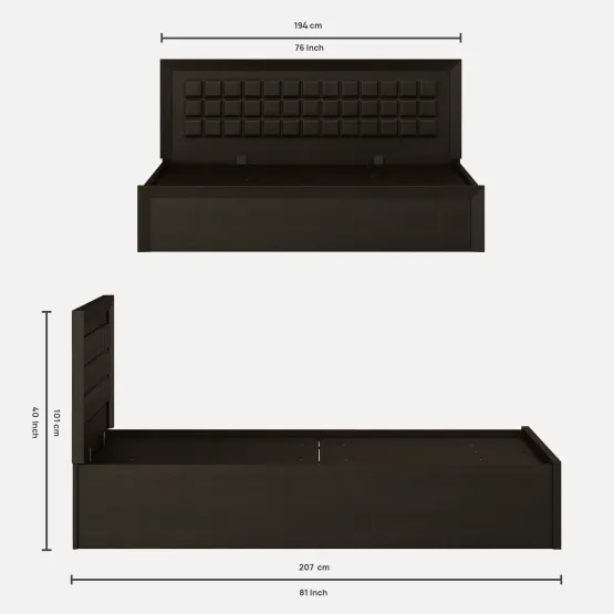 Kosmo Cadbury King Bed Full Lift On - Vermont