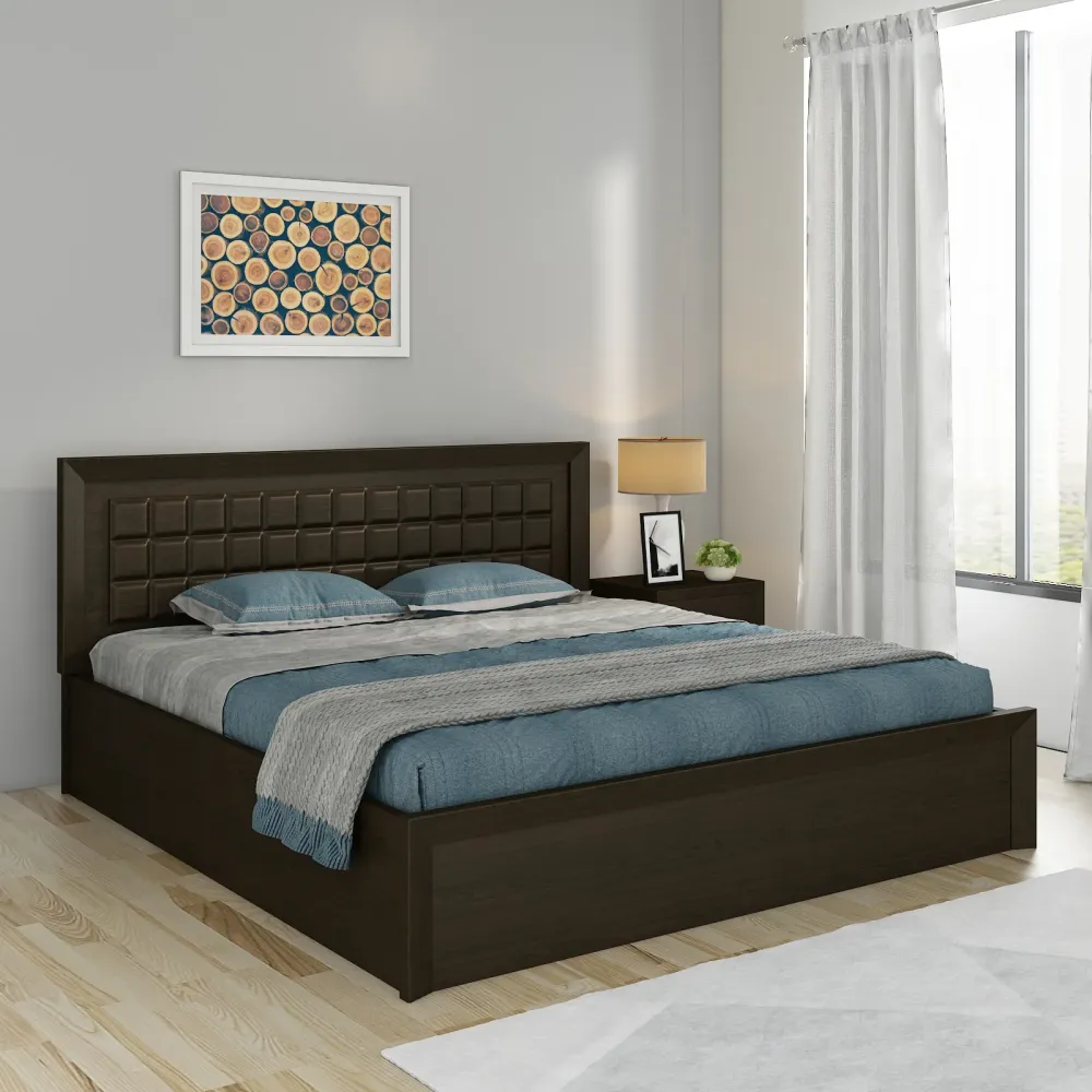 Choco Queen Bed Full Lift On Storage - Vermont