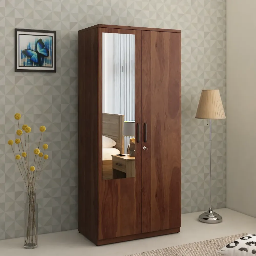 Carnival 2 Door Wardrobe With Mirror - Sheesham