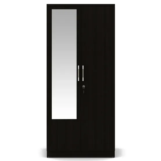 Kosmo Carnival 2-door Wardrobe (with Mirror) - Natural Wenge Woodpore