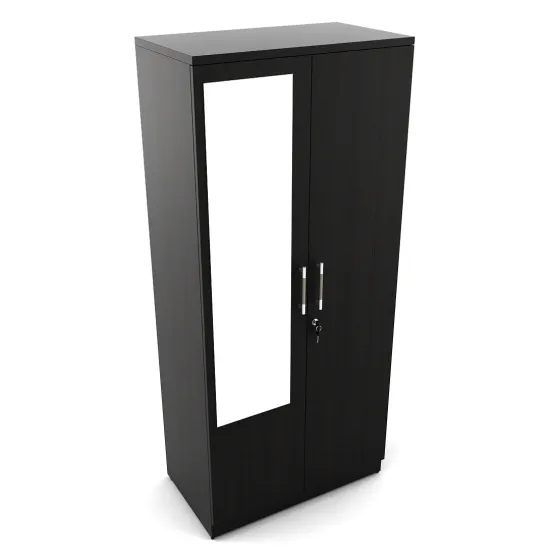 Kosmo Carnival 2-door Wardrobe (with Mirror) - Natural Wenge Woodpore