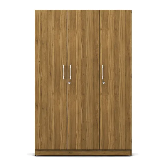 Carnival 3 Door Wardrobe Without Mirror - Natural Teak