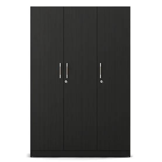 Kosmo Carnival 3 Door Wardrobe Without Mirror Hd - Natural Wenge Woodpore