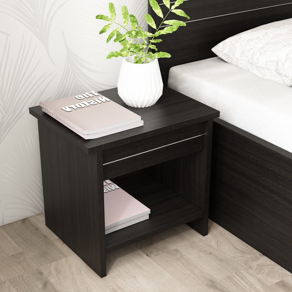 Kosmo Carnival Bedside - Natural Wenge Woodpore