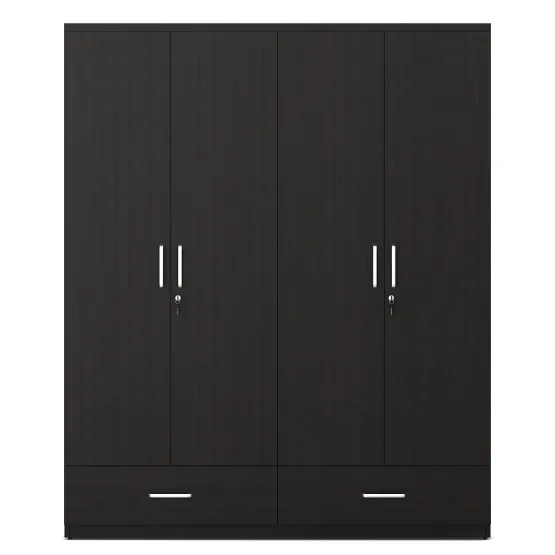 Kosmo Classy 4 Door Wardrobe Without Mirror - Natural Wenge Woodpore