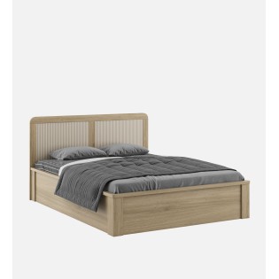 Cleo King Bed 3/4th Lift On Storage-santana Oak & Bamboo Flute
