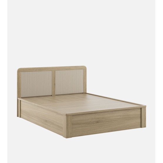 Cleo Queen Bed 3/4th Lift On Storage-santana Oak & Bamboo Flute
