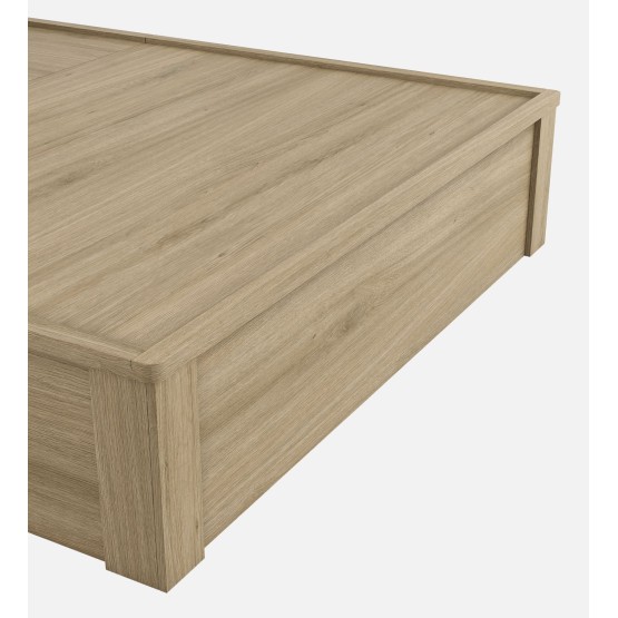 Cleo Queen Bed 3/4th Lift On Storage-santana Oak & Bamboo Flute