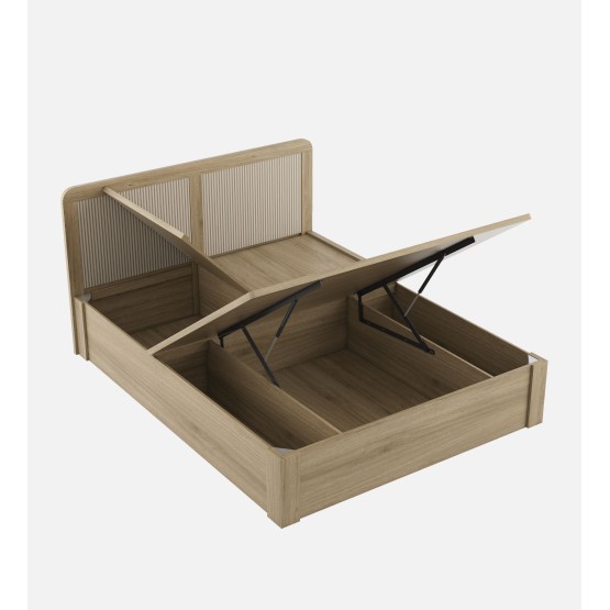 Cleo Queen Bed 3/4th Lift On Storage-santana Oak & Bamboo Flute