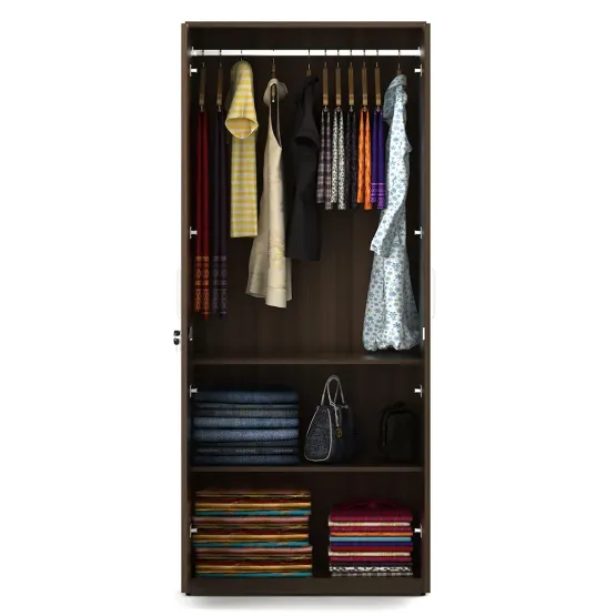 Kosmo Crescent 2 Door Wardrobe With Mirror - Mol-acacia Dark Woodpore