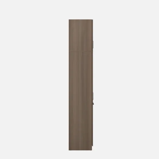 Crescent 3 Door Wardrobe Mirror With Loft  -acacia Dark Woodpore