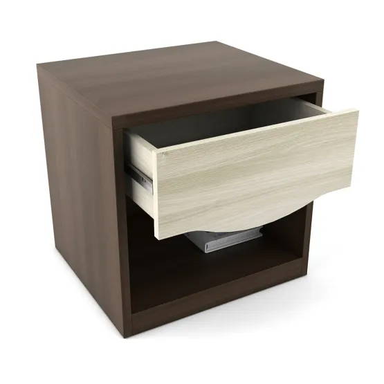 Kosmo Crescent Bedside - Mol-acacia Dark Woodpore