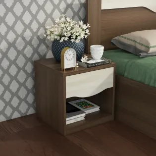 Kosmo Crescent Bedside - Mol-acacia Dark Woodpore