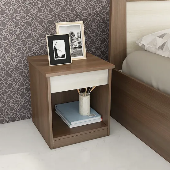 Kosmo Denver Bed Side Table - Mol-acacia Dark