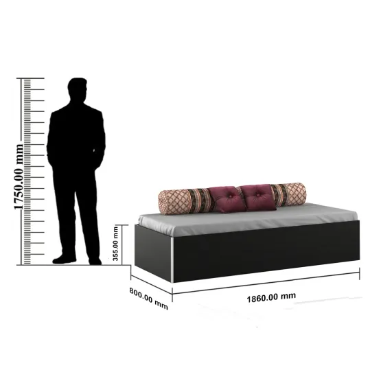 Kosmo Day Bed V2 With Box Storage - Natural Wenge Woodpore