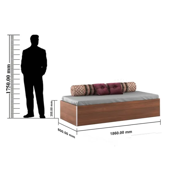 Kosmo Day Bed V2 With Box Storage - Walnut Rigato Woodpore