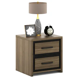 Dublin Bedside Table - Lyon Walnut