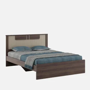 Eco Queen Bed Without Storage - Lyon Walnut