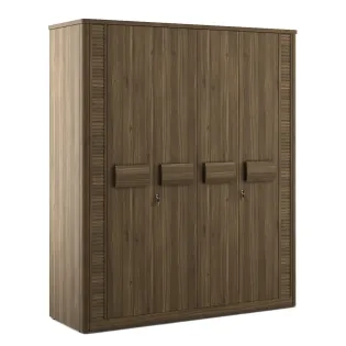 Emperor / Proton 4 Door Wardrobe - Lyon Walnut