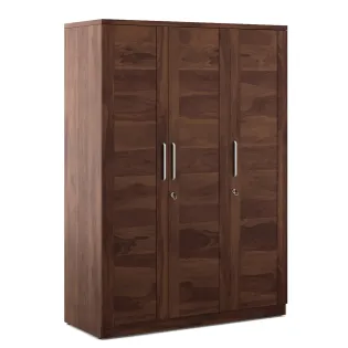 Kosmo Grace 3 Door Wardrobe Without Mirror-sheesham