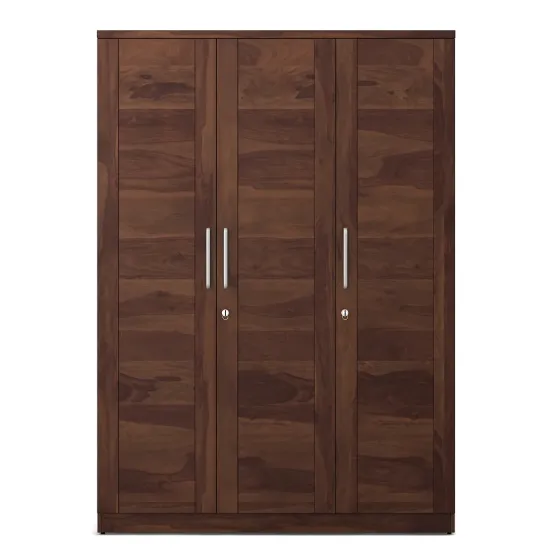 Kosmo Grace 3 Door Wardrobe Without Mirror-sheesham