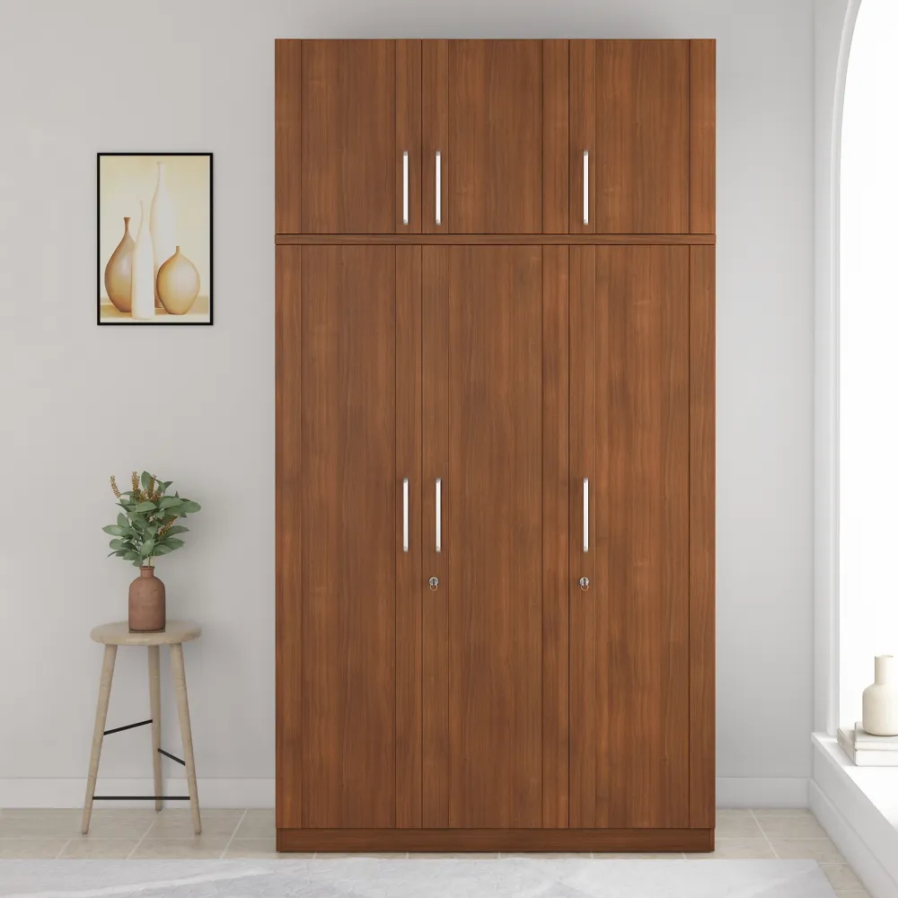 Grace 3 Door Wardrobe With Loft - Walnut Rigato