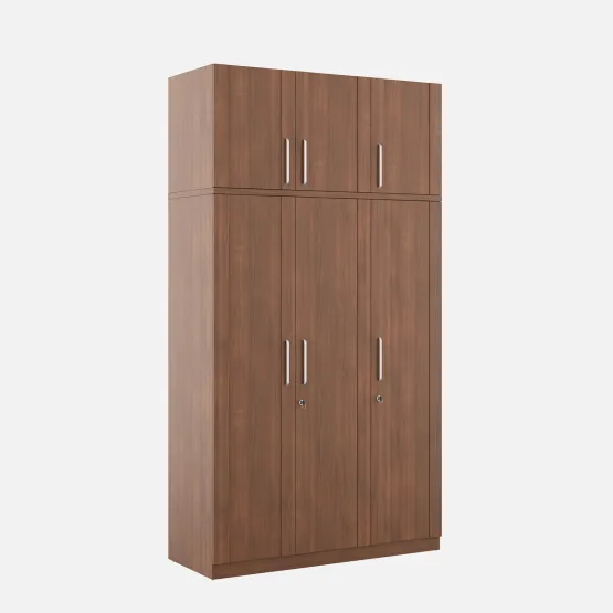 Grace 3 Door Wardrobe With Loft - Walnut Rigato