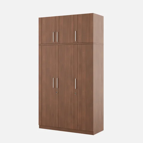 Grace 3 Door Wardrobe With Loft - Walnut Rigato