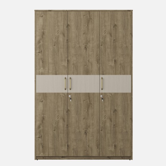 Kosmo Gloria 3 Door Wardrobe- Sebastain Oak