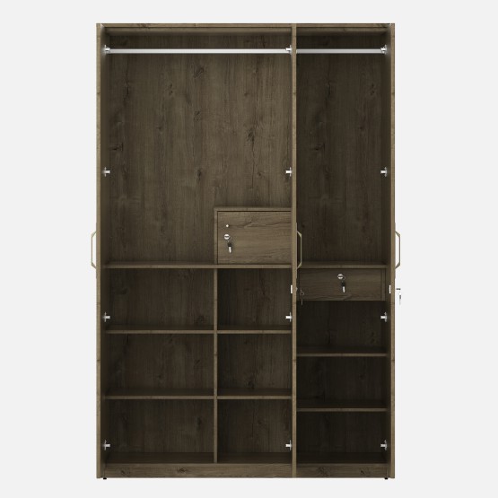 Kosmo Gloria 3 Door Wardrobe- Sebastain Oak