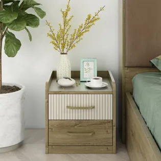 Gloria Bedside Table - Sebastian Oak