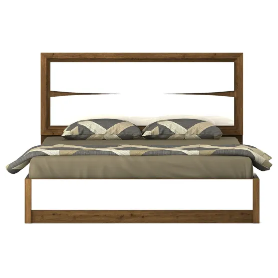 Grace Queen Bed 3/4 Lift On - Classic Oak