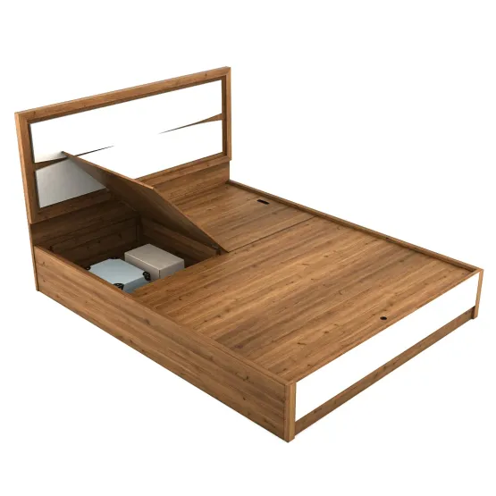 Grace Queen Bed 3/4 Lift On - Classic Oak