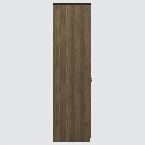 Kosmo Hover 4 Door Wardrobe With Mirror - Lyon Walnut & Natural Wenge