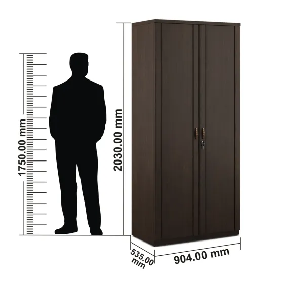 Kosmo Harmony 2 Door Wardrobe Without Mirror - Vermount - Woodpore