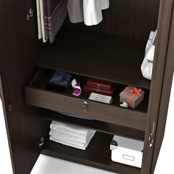 Kosmo Harmony 2 Door Wardrobe Without Mirror - Vermount - Woodpore