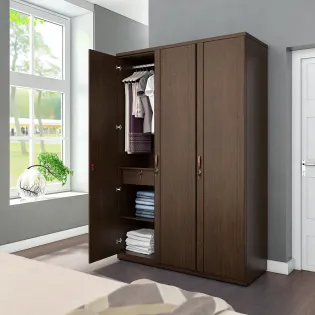 Kosmo Harmony 3 Door Wardrobe Without Mirror - Vermount - Woodpore