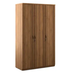 Kosmo Harmony 3 Door Wardrobe Without Mirror - Natural Teak