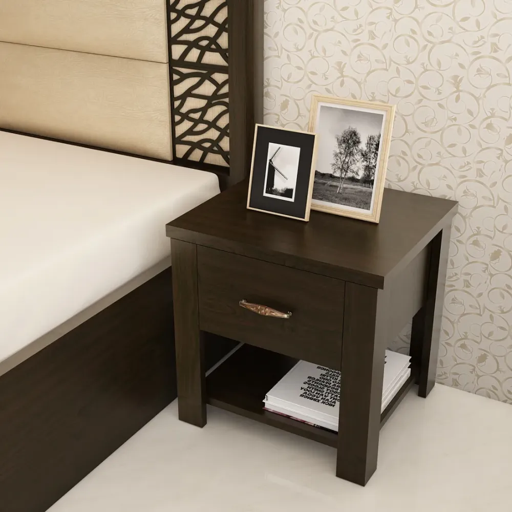 Kosmo Harmony Bed Side With One Drawer - Vermount - Woodpore