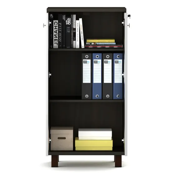 Icon Mid Height Storage 600 (w) X 450 (d) X 1200 (h) - Fumed Oak