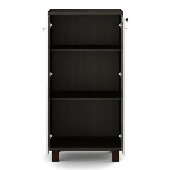 Icon Mid Height Storage 600 (w) X 450 (d) X 1200 (h) - Fumed Oak