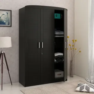 Kosmo Imperial 3 Door Wardrobe - Natural Wenge Woodpore