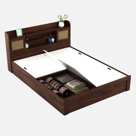 Kosmo Jude King Bed With Box Storage - Sheesham