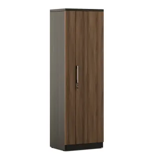 Kosmo Ken 1 Door Wardrobe Without Mirror - Walnut Bronze Woodpore