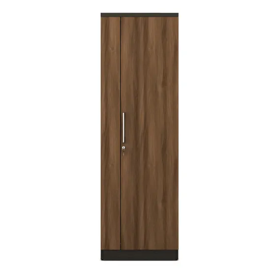 Kosmo Ken 1 Door Wardrobe Without Mirror - Walnut Bronze Woodpore