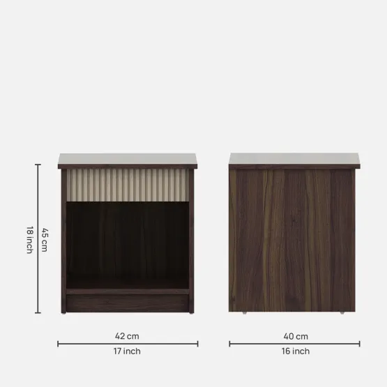 Kia Bedside - Lyon Walnut