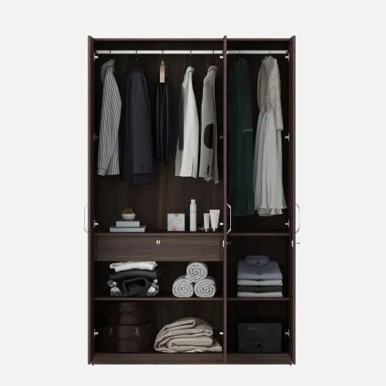 Kia 3 Door Wardrobe - Lyon Walnut